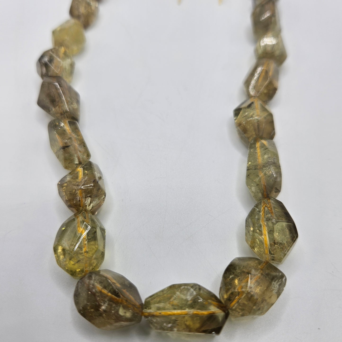 Assorted Faceted Smokey Quartz Chunk Single Bead.