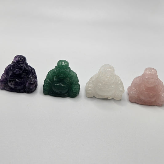 Assorted Gemstone Buddha 1.5 inch.