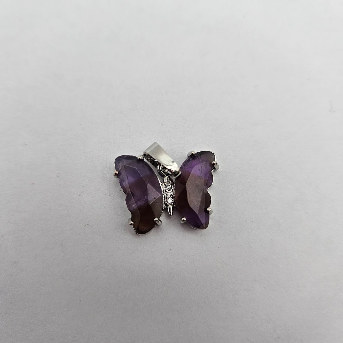 Assorted Gemstone Butterfly Pendant.