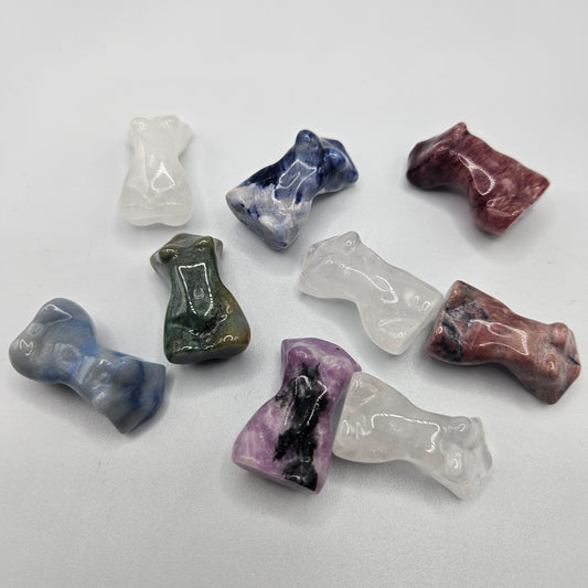 Assorted Gemstone Goddess Bodies 1 inch.