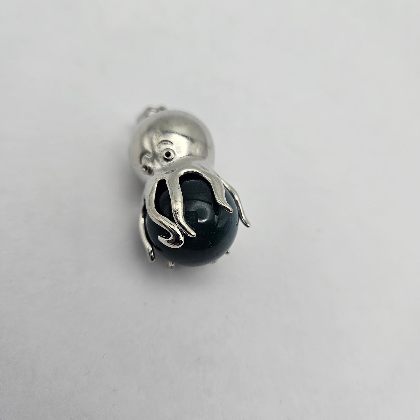 Assorted Gemstone Octopus Pendant.