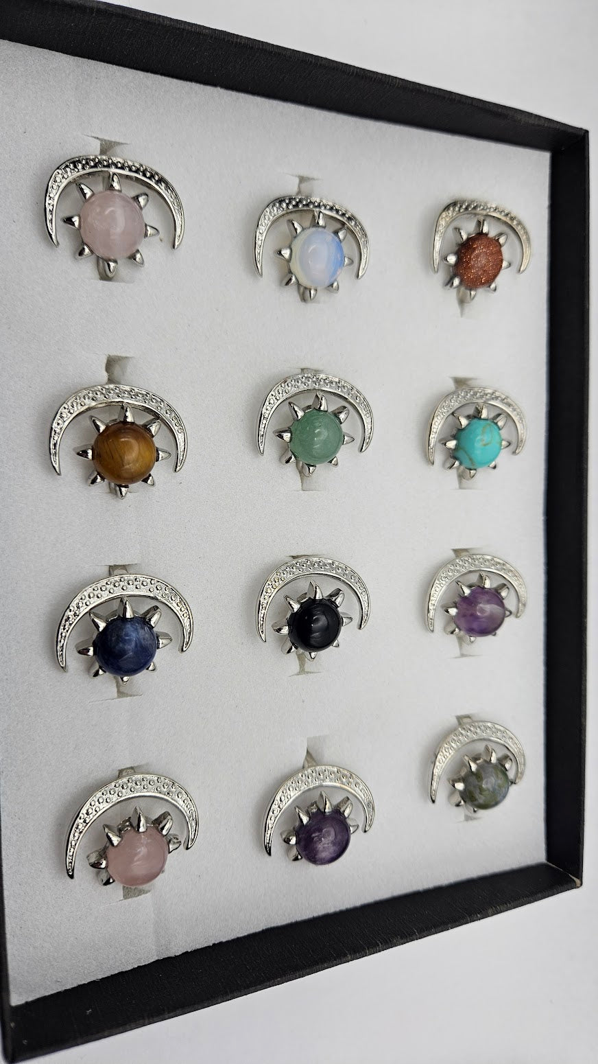 Assorted Moon Rings Adjustable.