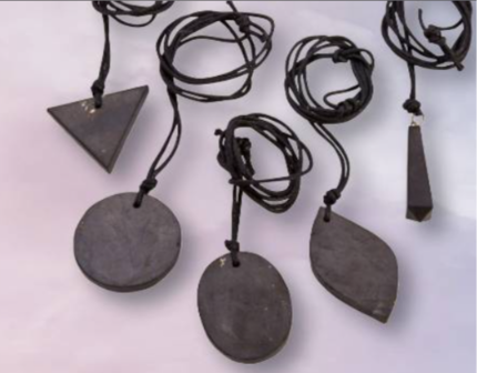 Assorted Shungite Shape Necklace.