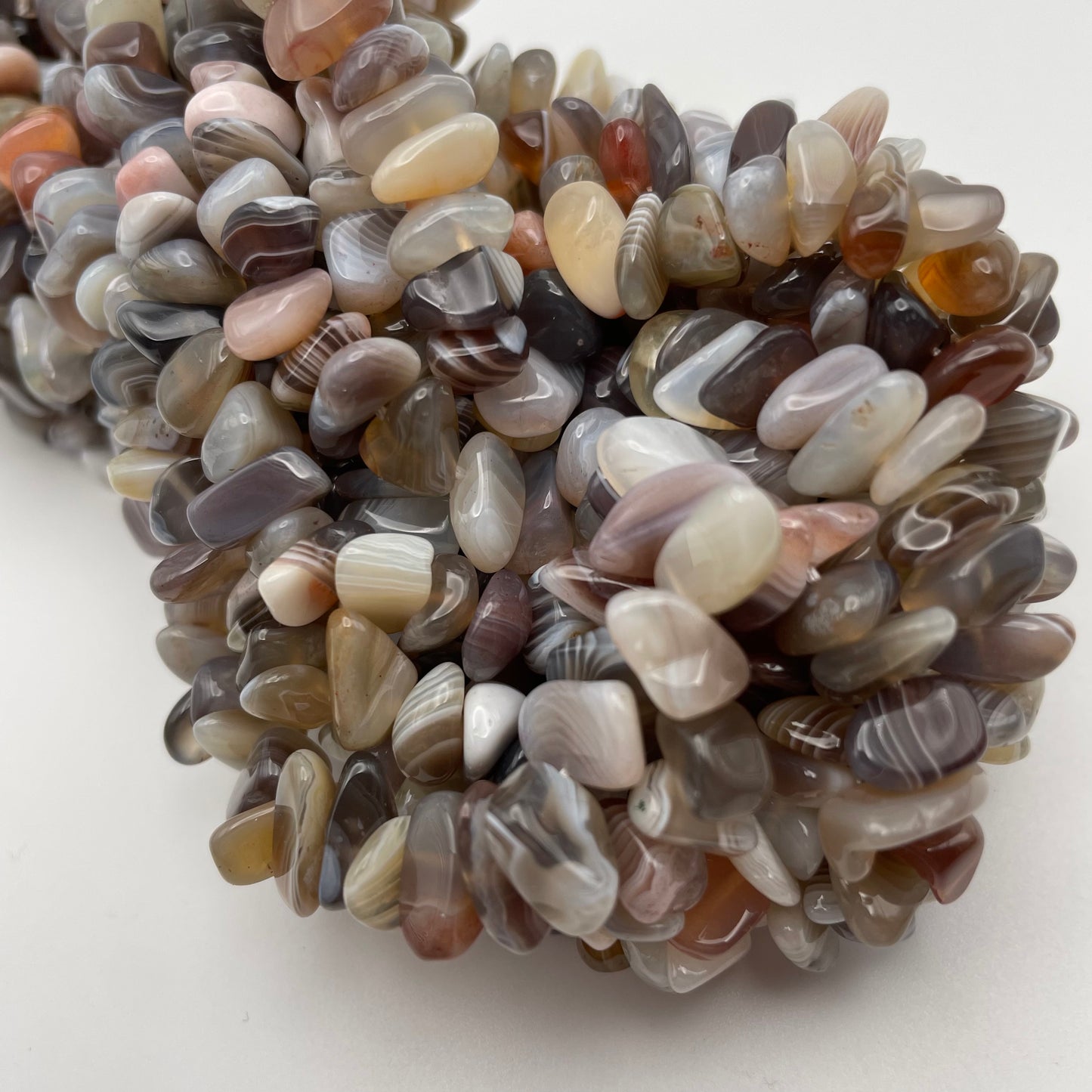 8mm Botswana Agate Chips Strand