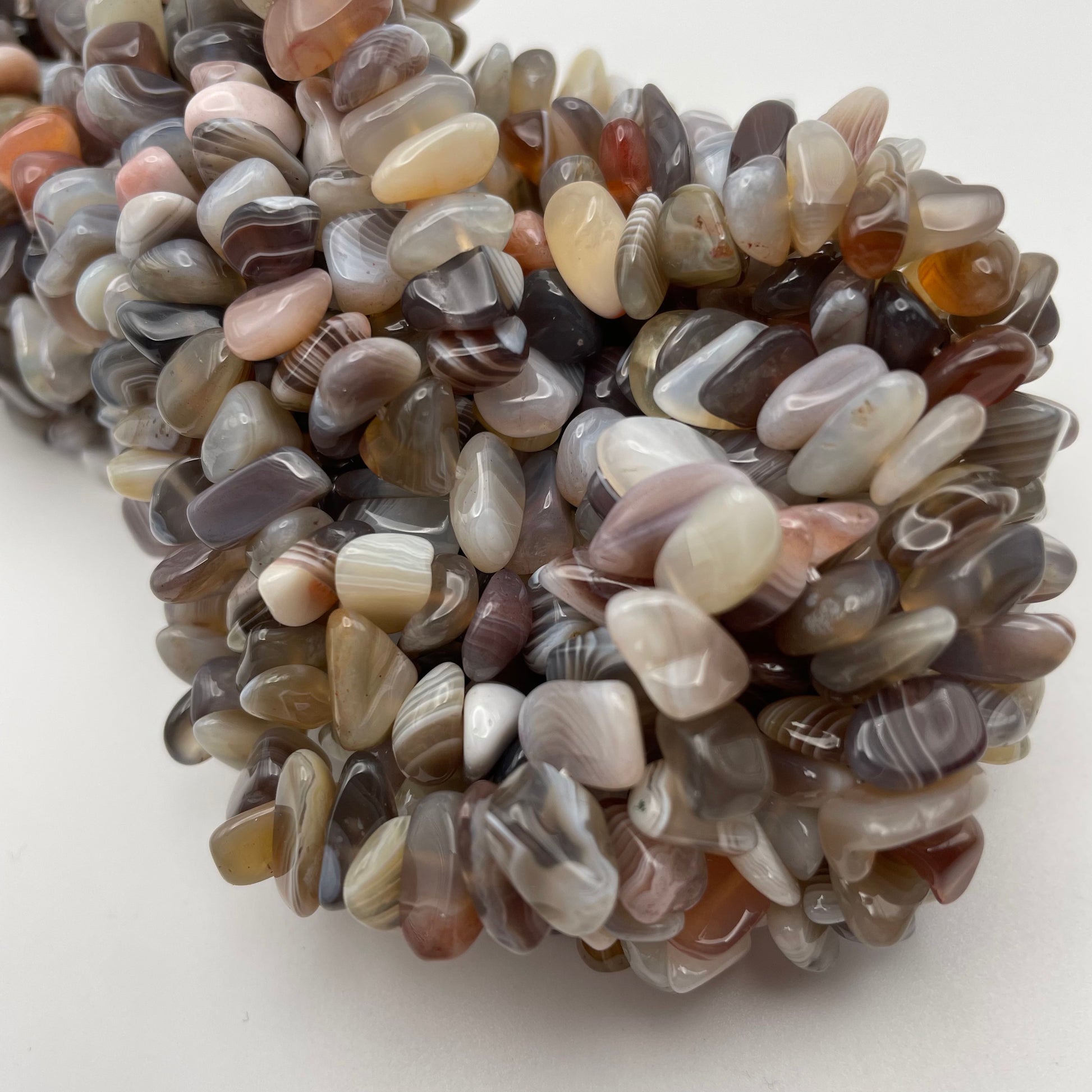 8mm Botswana Agate Chips Strand