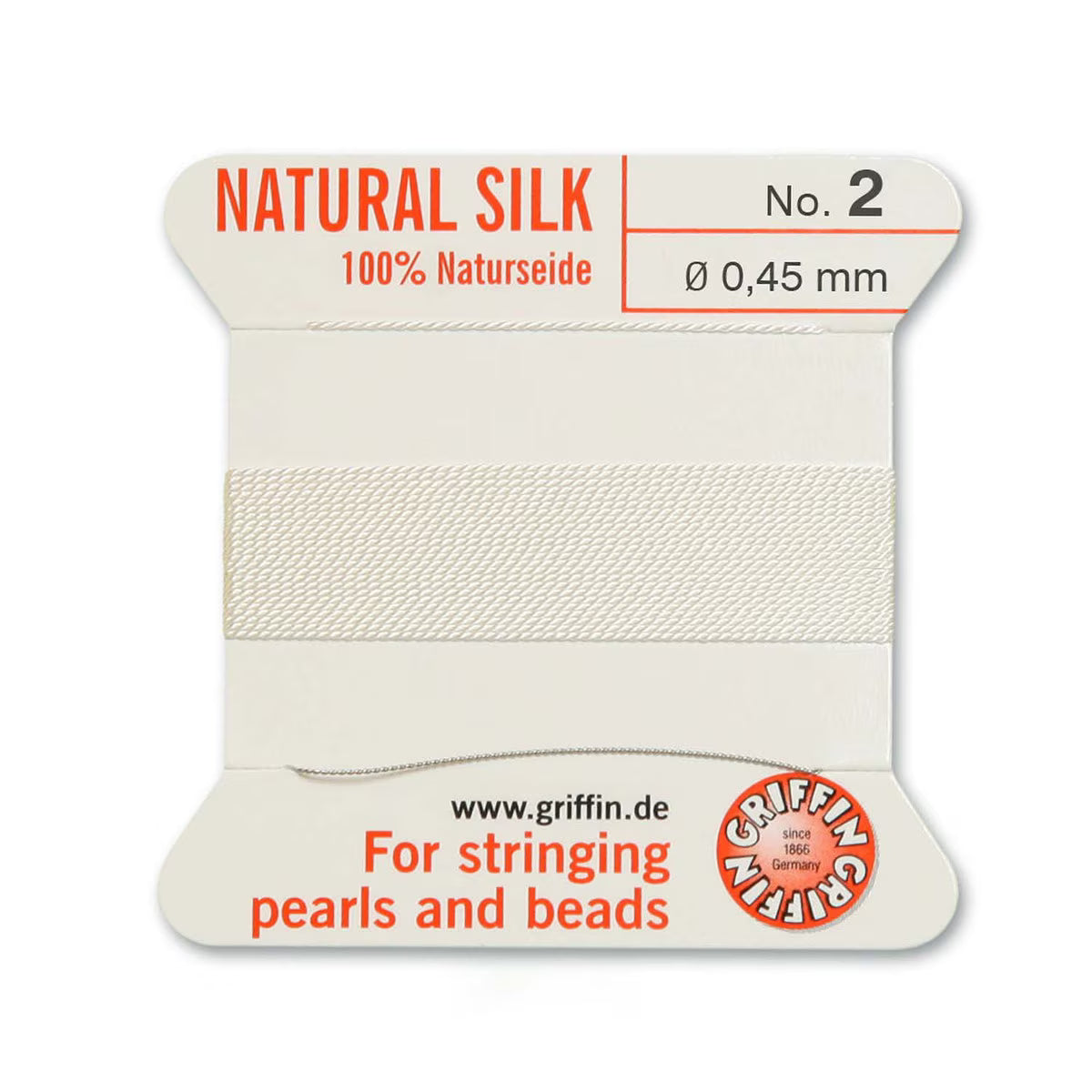 GRIFFIN SLK BD CORD WHITE SIZE 2- 2M- 0.45MM