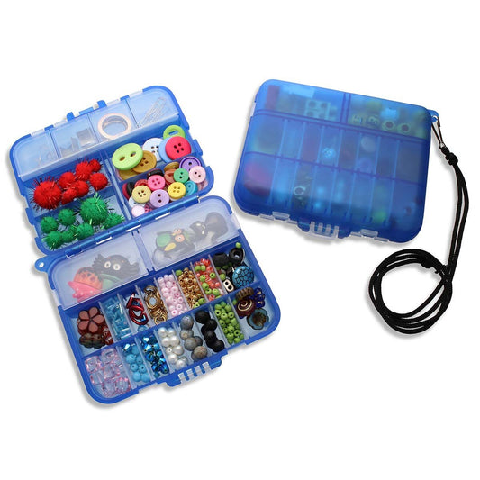 BLUE MINI TRAVEL BOX 4.75 X 4.25 X 1.5.