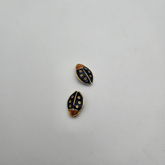 Black Ladybug Single Bead.