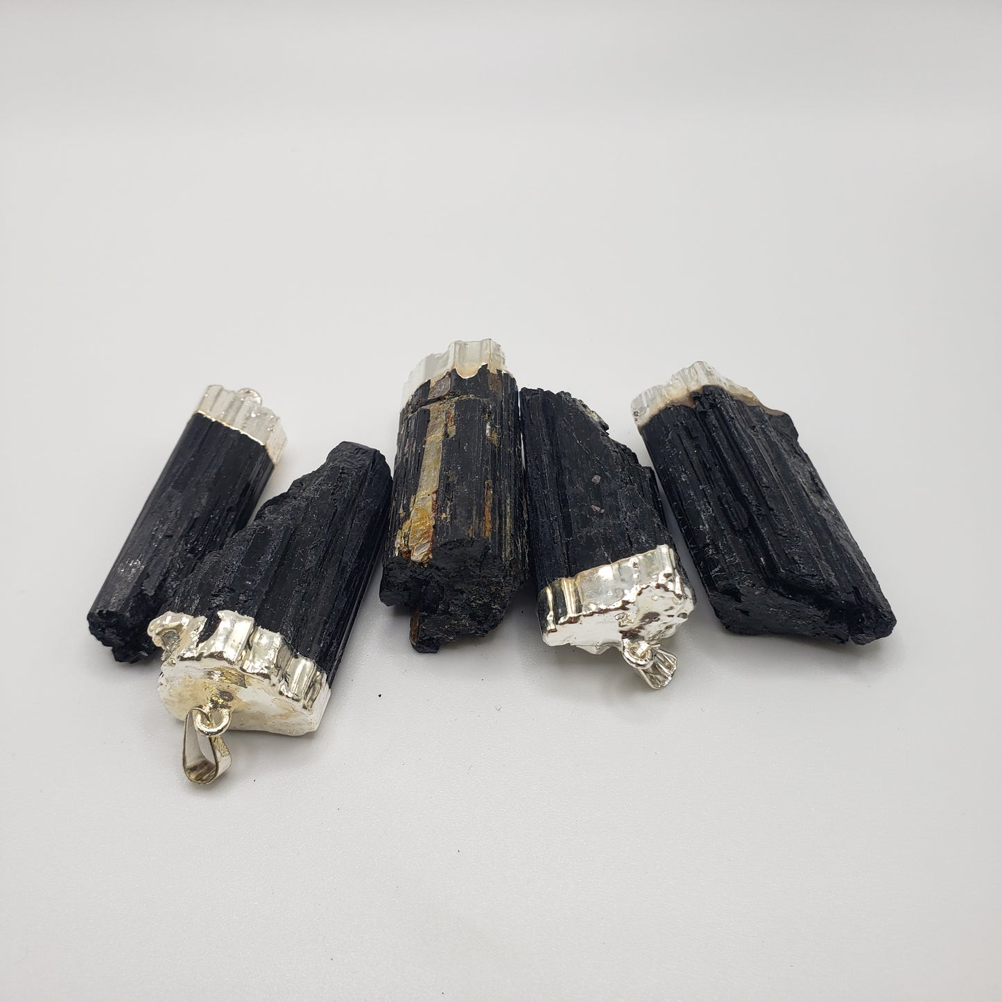 Black Tourmaline Pendant with Cap.