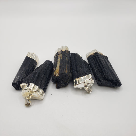 Black Tourmaline Pendant with Cap.