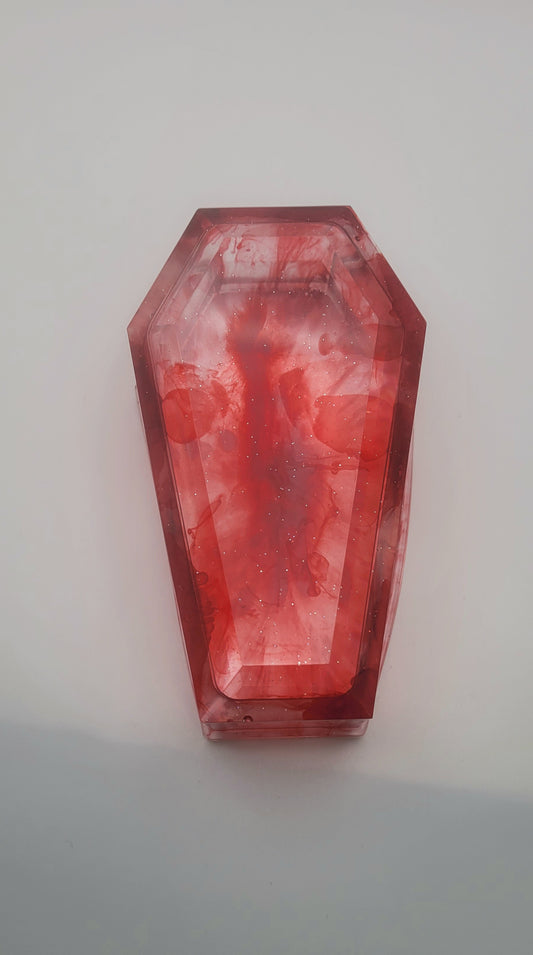 Handmade Blood Drop Resin Coffin.