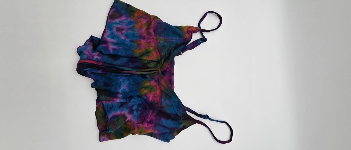 Blue Tie Dye Butterfly Tank-Top.