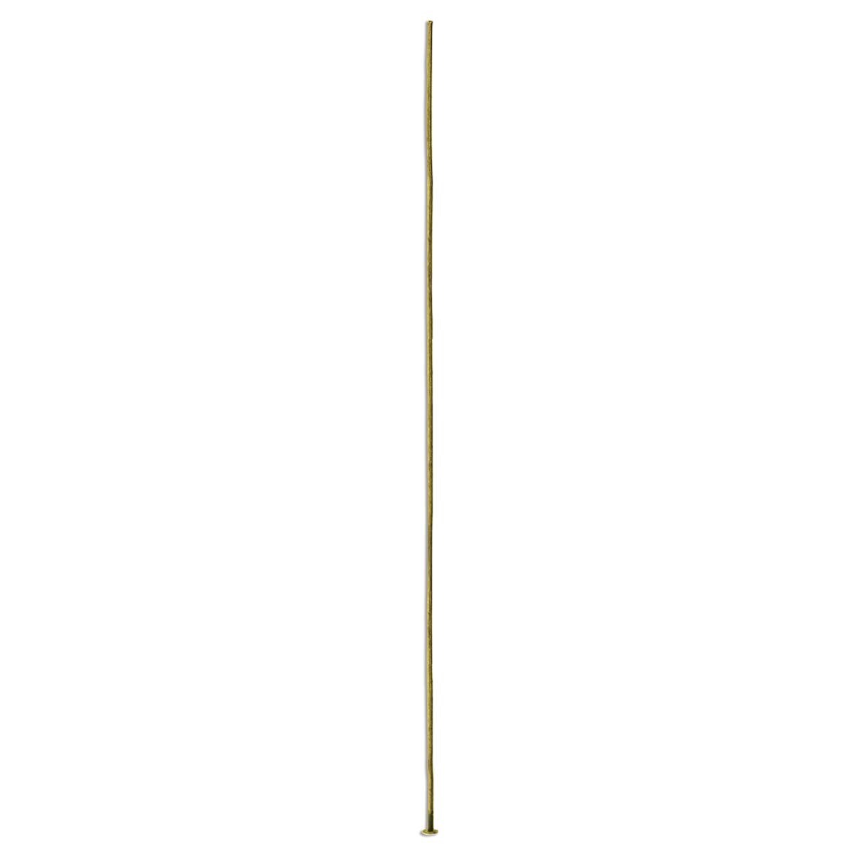 Brass Plated Headpin 24GA 2.0" 10 pack.