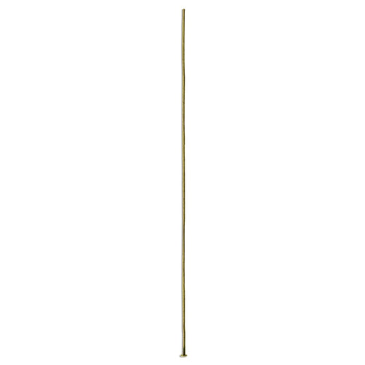 Brass Plated Headpin 24GA 2.0" 10 pack.