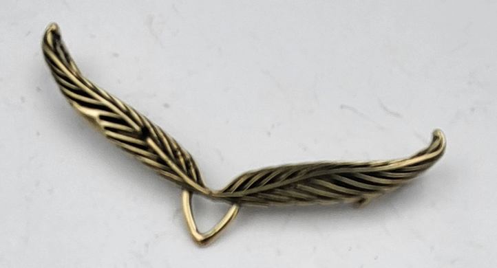 Bronze Feather Centerpiece Bail - Kim Fox Design.