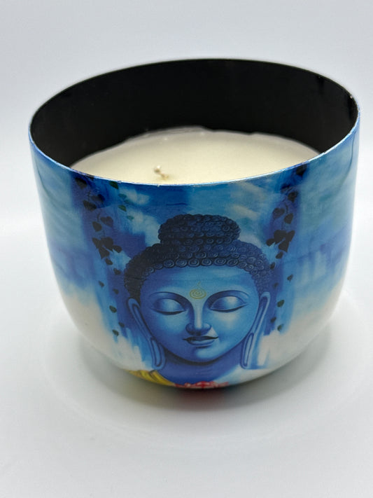 Buddha Karma Candle Blue.