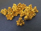 7 mm high small Turkish Filigree Vermeil Cone
