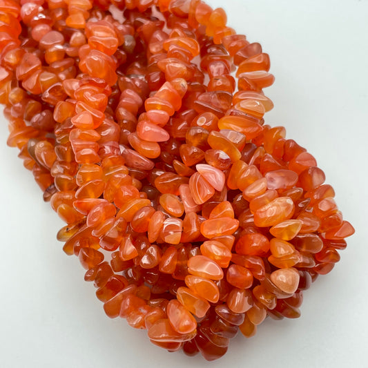 8mm Red Chalcedony Chips Smooth