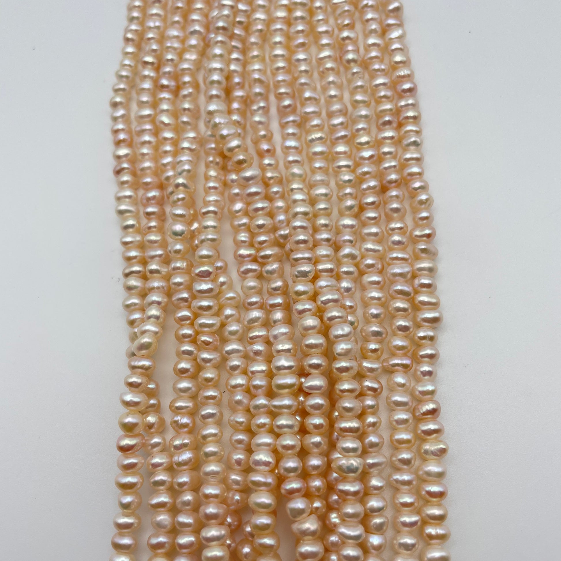 4mm White Potato Pearl Strand
