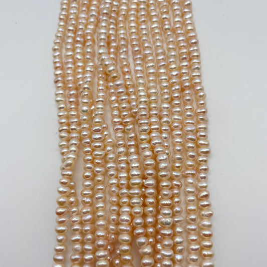 4mm White Potato Pearl Strand