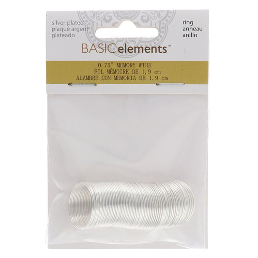 MEMORY WIRE RING 3/4 SLVR PLT 48 TURNS 24GA
