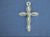 SS Sterling Silver Cross Charm 28 mm from top to bottom 18 mm wide