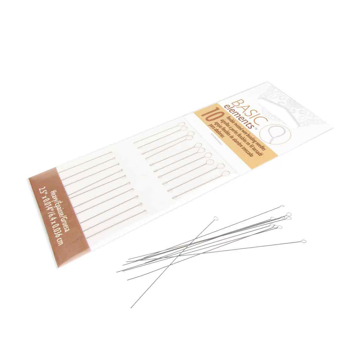 NEEDLE TWISTED WIRE HEAVY .36MM-10/CD- PER CARD