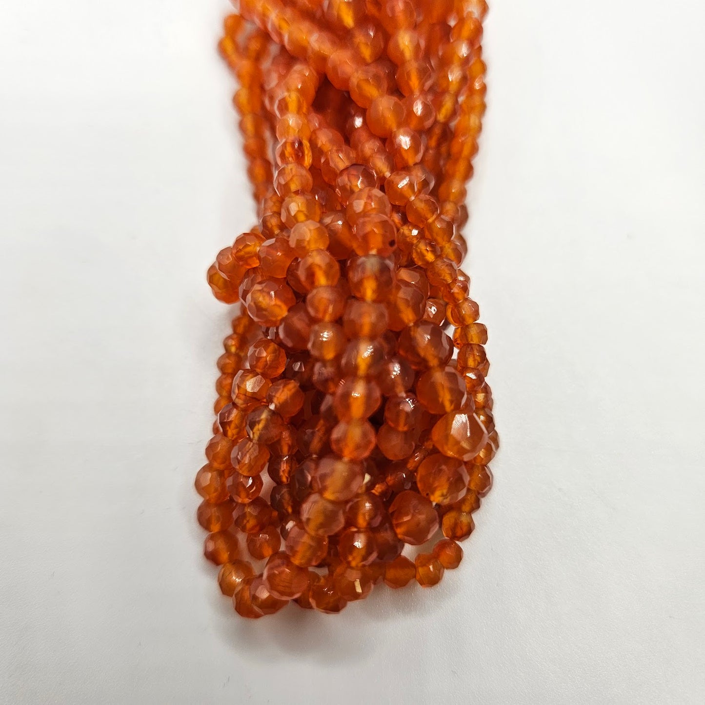 Carnelian Faceted Strand.