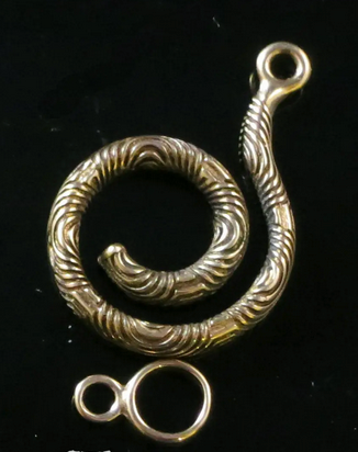 Chartres Spiral Clasp and Bail Bronze Necklace Bail.