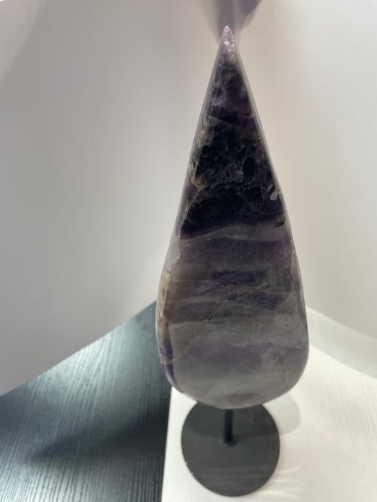 Chevron Amethyst Tear Drop Specimen.