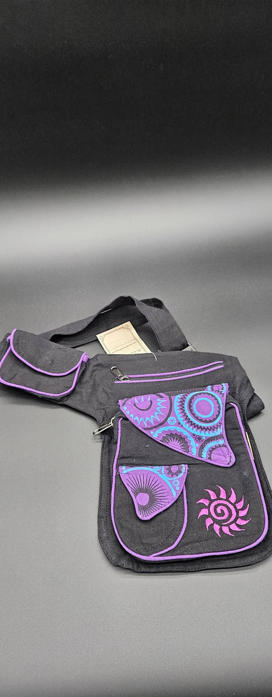 Cotton Fanny Pack Purple Sun.