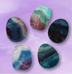 Drilled Fluorite Pear Pendant 1 inch.