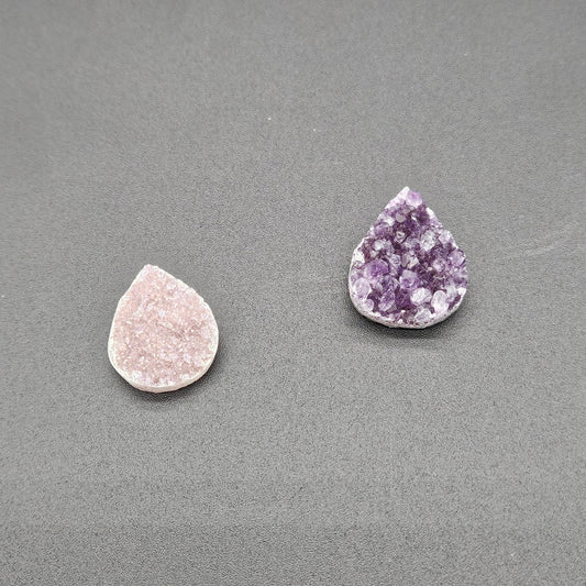 Druzy Amethyst Drop Cabochon.