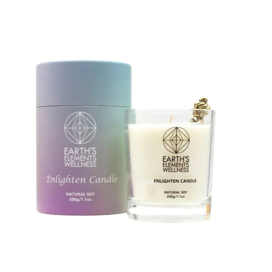 Earth Elements Enlighten Crystal Candle.