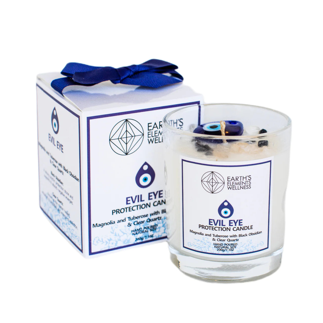 EE Evil Eye Protection Crystal Candle.