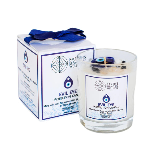 EE Evil Eye Protection Crystal Candle.