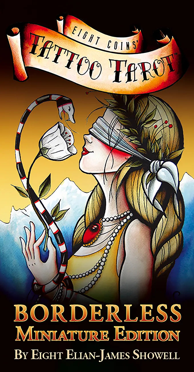 Eight Coins' Tattoo Tarot Borderless Miniature Edition.