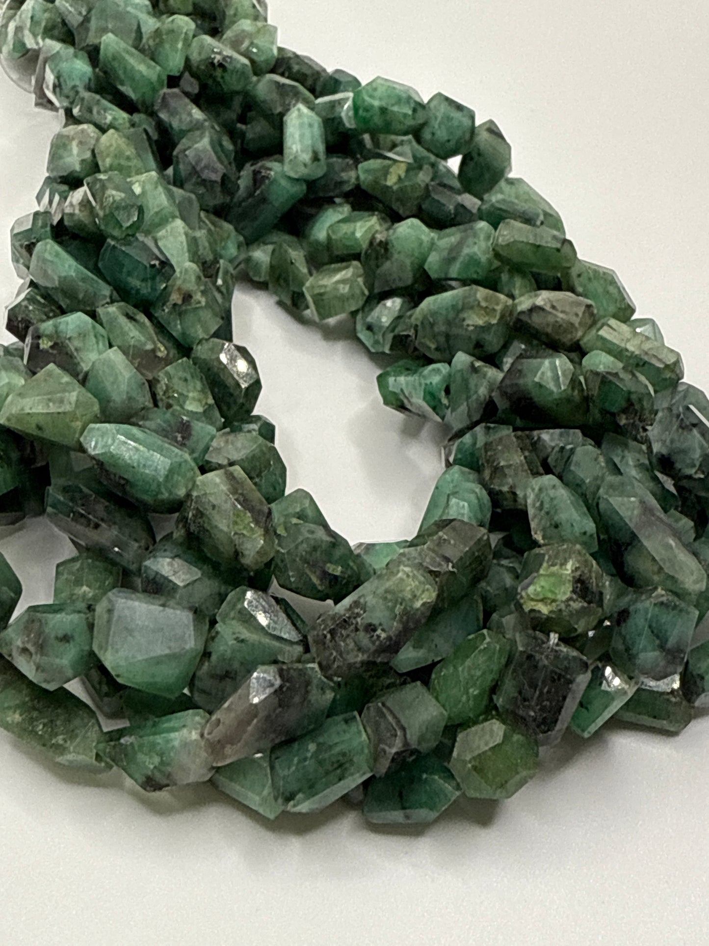 Emerald Faceted Chunk 10-12mm.