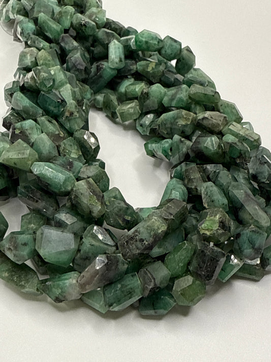 Emerald Faceted Chunk 10-12mm.