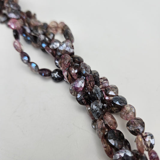 Enhanced Tourmaliated Quartz Bead Strand.