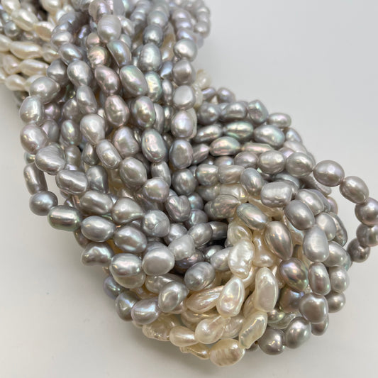 7mm White Pearl Keshi Strand