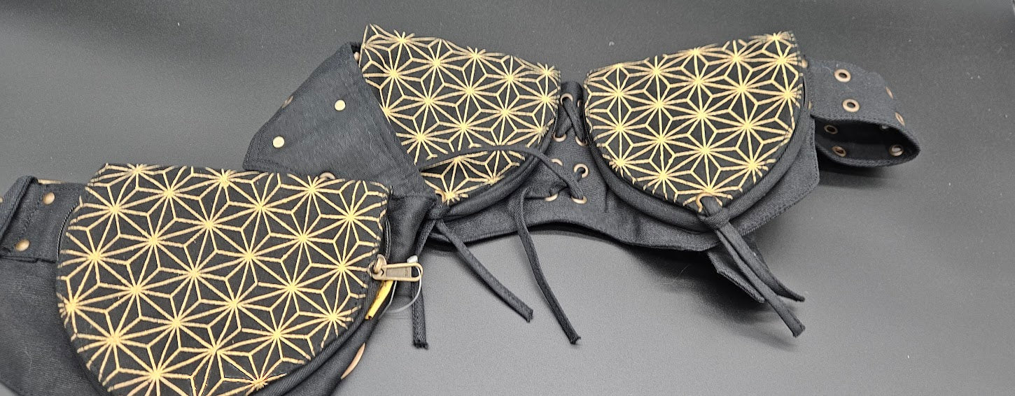 Fanny Pack Black Star Design Three-Pack.