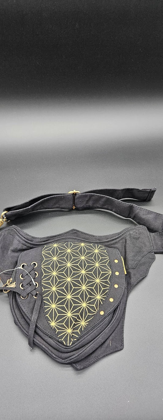 Fanny Pack Black Star Design.