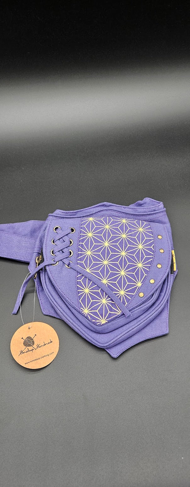 Fanny Pack Purple Star Design.