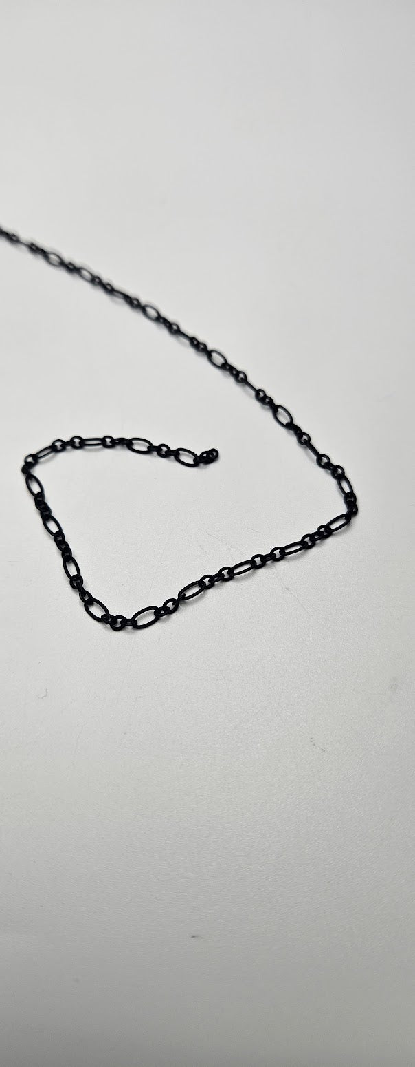 Fine Figaro Black Chain.