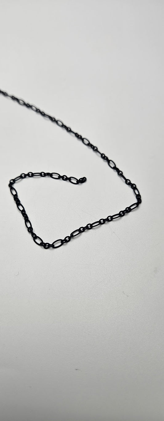 Fine Figaro Black Chain.