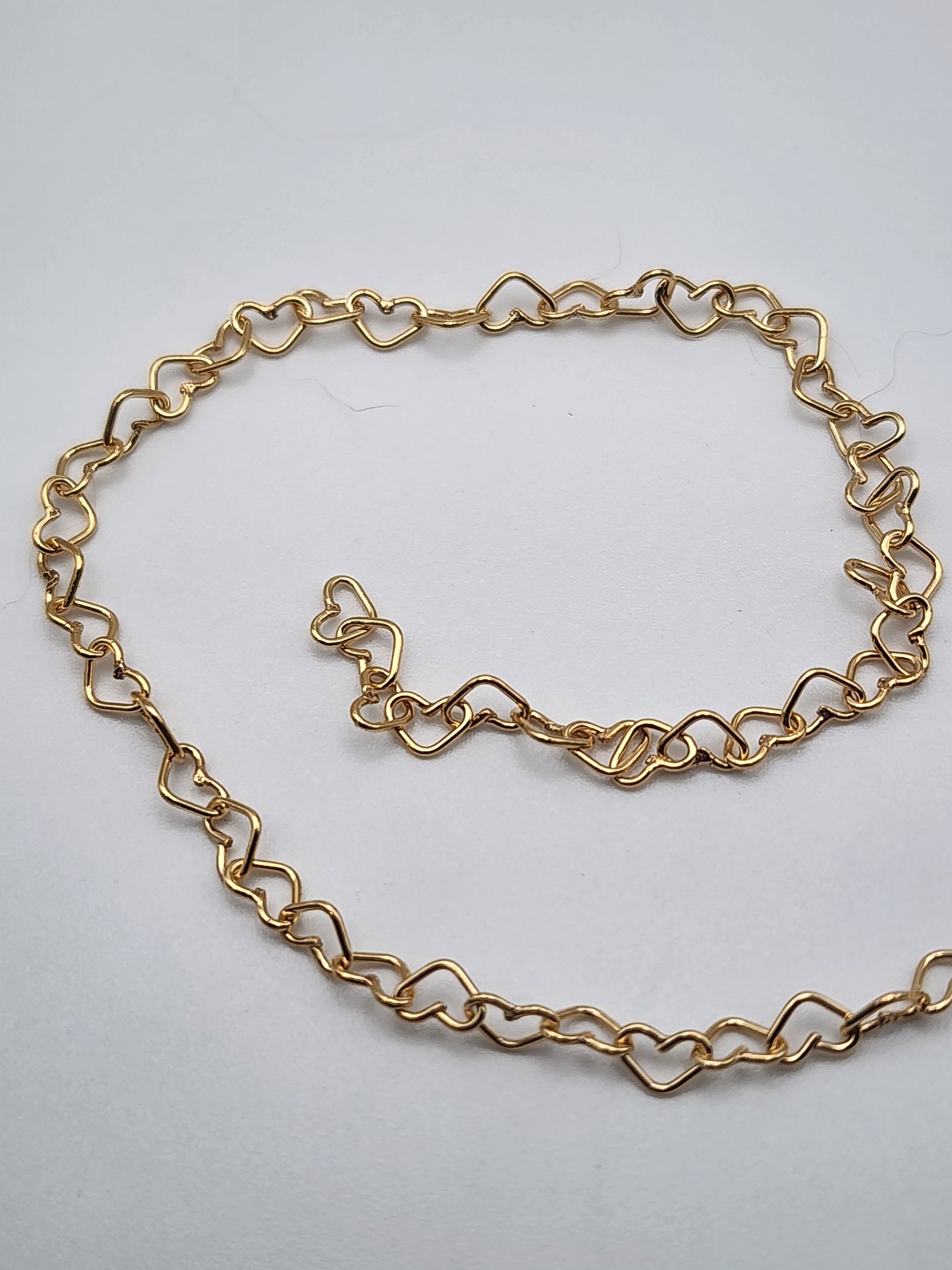 Gold Filled Heart Chain 3mm Sold Per Foot