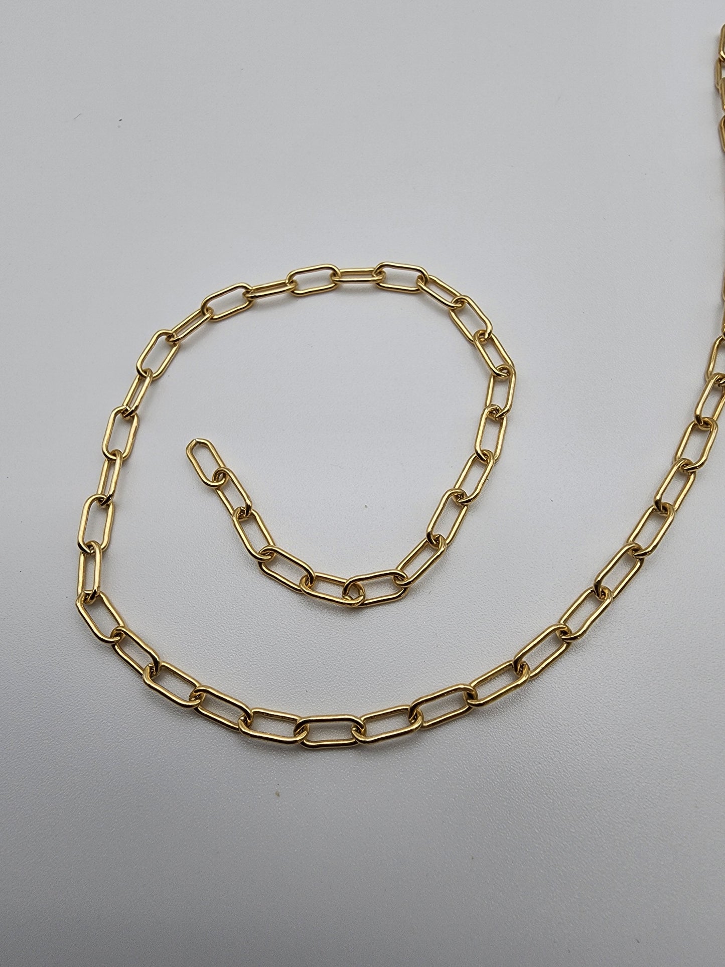 Gold Filled Paper Clip Chain 3mm Sold By The Foot.