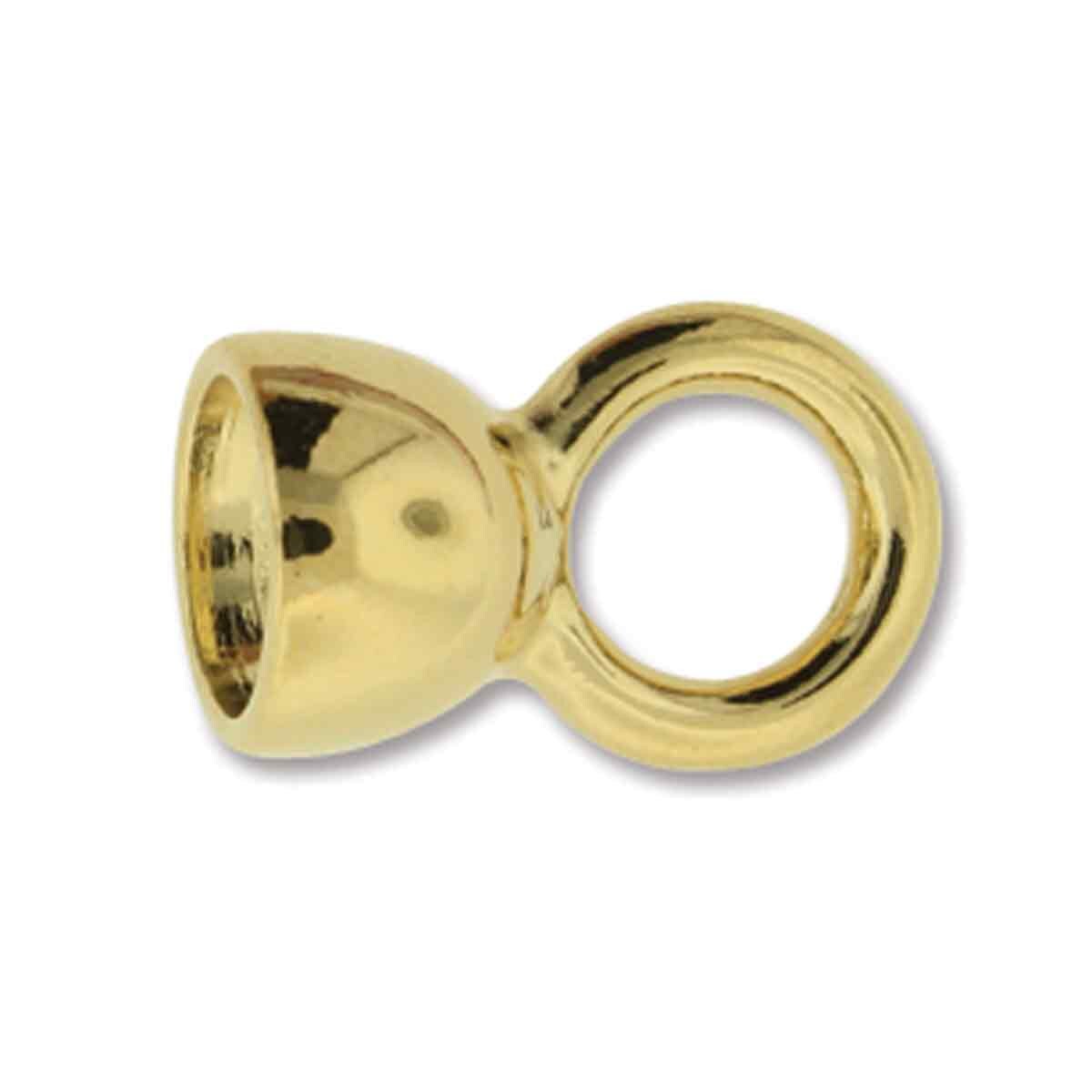 GOLD PLATE END CAP WITH LOOP.