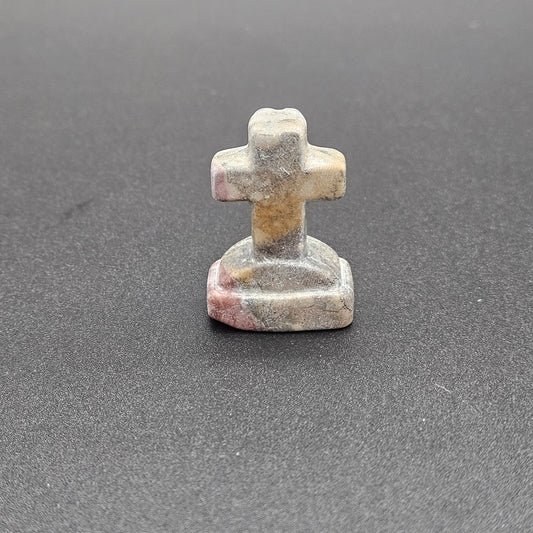 Gemstone Cross Tombstone.